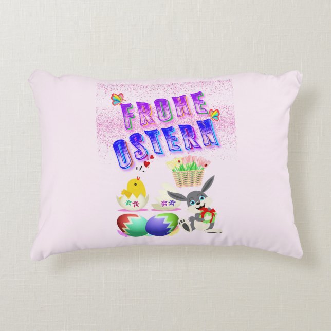 Almofada Decorativa Frohe Ostern (Frente)