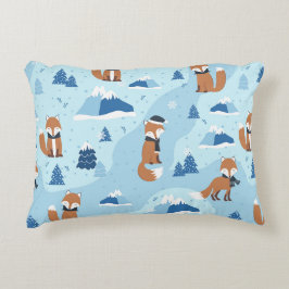Almofada Decorativa Frosty Winter Foxes