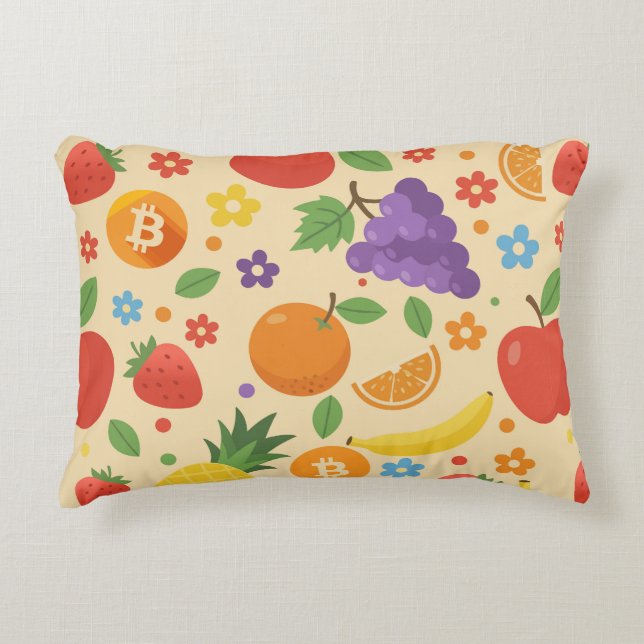 Almofada Decorativa Frutas Bitcoin (Frente)