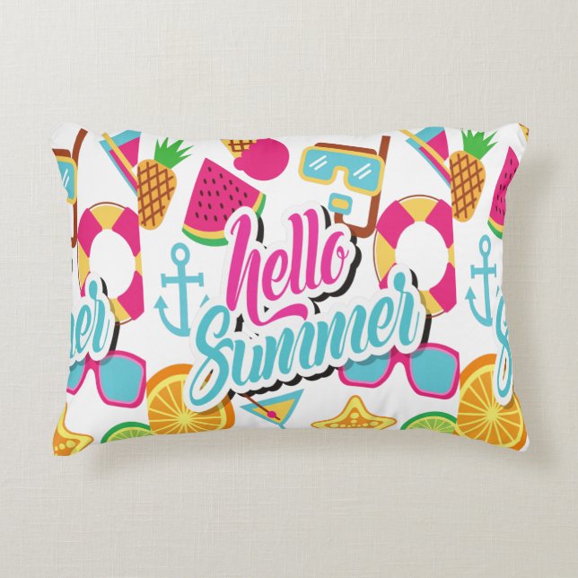 Almofada Decorativa Frutas de desenho animado (Frente)