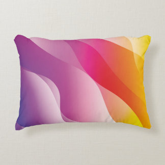 Almofada Decorativa Fundo abstrato Wavy. Ilustração com Cor