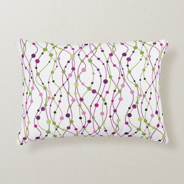 Almofada Decorativa Fundo colorido do ponto (Frente)