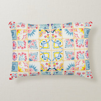 Almofada Decorativa Fundo cortado com ornamentos orientais. Watercol