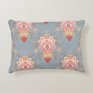 Almofada Decorativa Fundo da Pena de Peacock Oriental Paisley