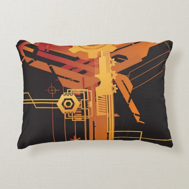 Almofada Decorativa Fundo de intervalo mínimo técnico (Frente)