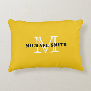Almofada Decorativa Fundo de Limão Profundo Monograma