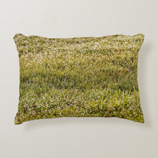 Almofada Decorativa Fundo de primavera verde fresco, com bokeef (Frente)