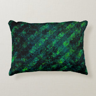Almofada Decorativa Fundo verde-preto-azul com borrão, verde, com borr
