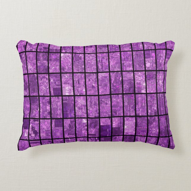 Almofada Decorativa Fundo violeta brilhante abstrato com glos (Frente)