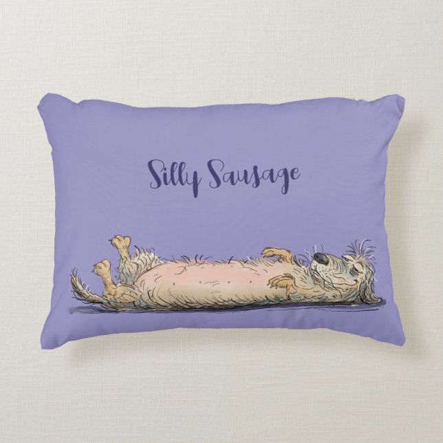 Almofada Decorativa Funny Dachshund Sausage Dog Pillow (Frente)