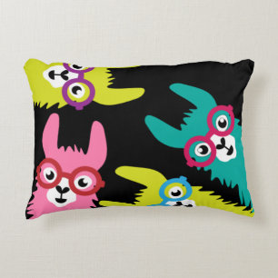 Almofada Decorativa Funny Llama Colorful Camelid
