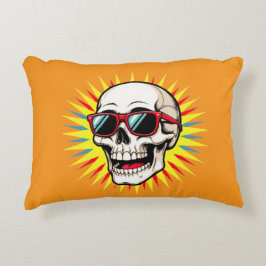 Almofada Decorativa **Funny Skull With Sunglasses – Cartoon Laughing S