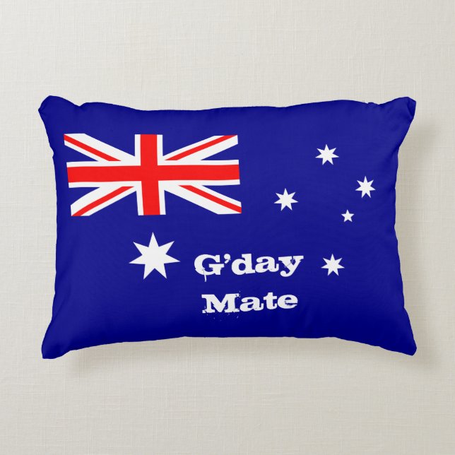 Almofada Decorativa G-day Mate & Australian Flag Decor / Austrália (Frente)