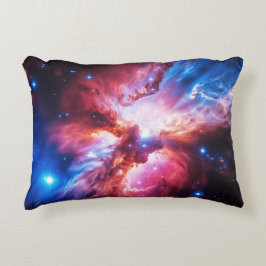 Almofada Decorativa Galáxia Nebulosa Colorida Espaço Estrelas Universo
