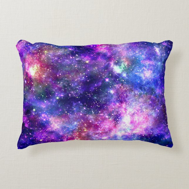 Almofada Decorativa Galaxy Night Impressão Cosmic Design (Frente)