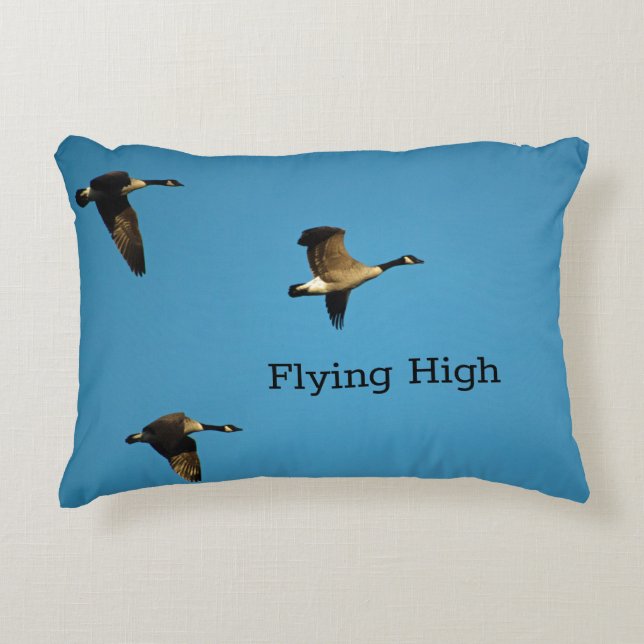 Almofada Decorativa Gansos canadenses em voo (Frente)
