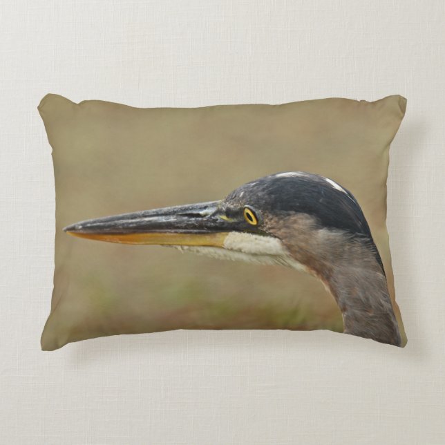 Almofada Decorativa Garça Azul Grande Perfil (Frente)
