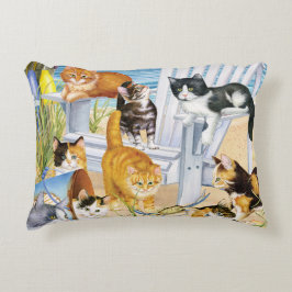 Almofada Decorativa Gatinhos do vagabundo da praia