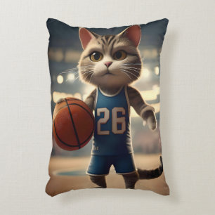 Almofada Decorativa Gato de basquete,