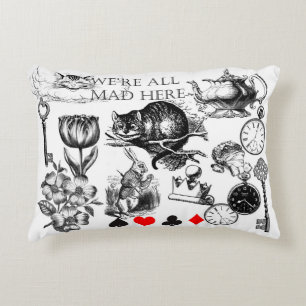 Almofada Decorativa Gato de Cheshire clássico alice no país das maravi