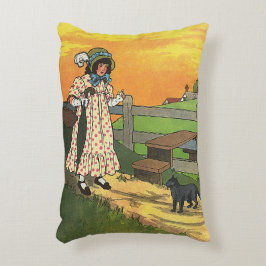 Almofada Decorativa Gato de merda onde você esteve? Madre Goose Rhyme