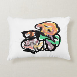 Almofada Decorativa Gato e flores divertido
