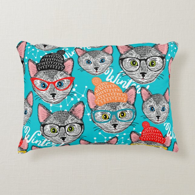 Almofada Decorativa Gato no chapéu (Frente)