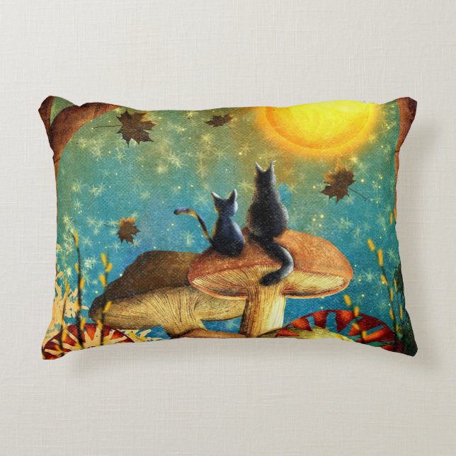 Almofada Decorativa Gatos De Cogumelo (Frente)