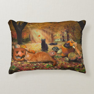 Almofada Decorativa Gatos no outono