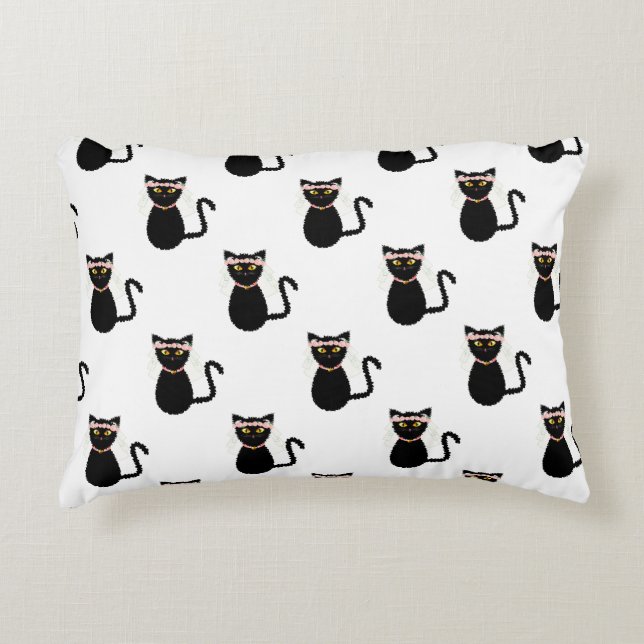 Almofada Decorativa Gatos Pretos (Frente)