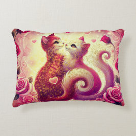 Almofada Decorativa Gatos Pussy Cor-De-Rosa