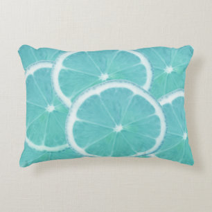 Almofada Decorativa Gelo fresco alaranjado azul - fatias frias
