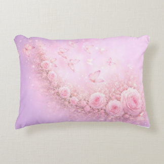Almofada Decorativa Gentle Floral Pattern – Soft Pink Roses with Soft