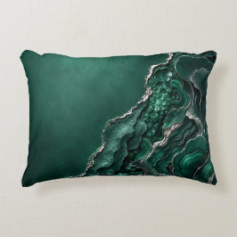Almofada Decorativa Geodo de Esmeralda Malaquita Arte Abstrato | Prese