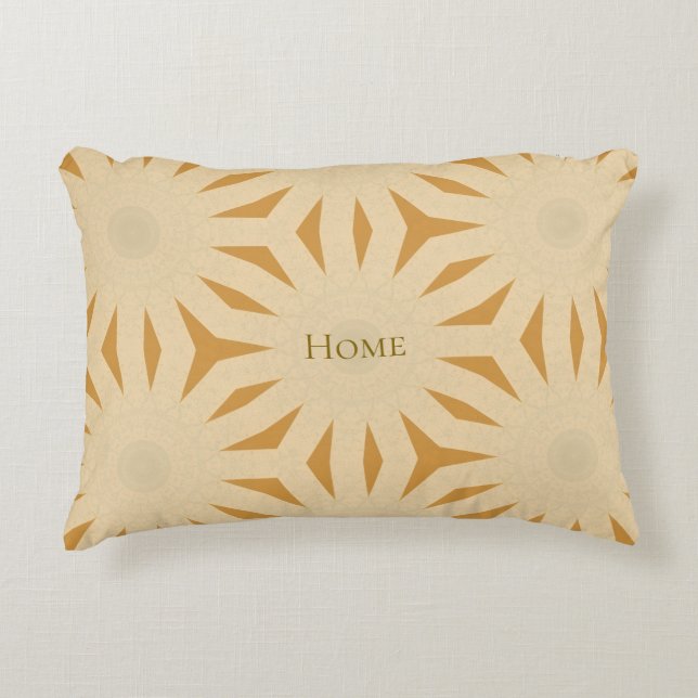 Almofada Decorativa Geometria Golden Sunburst (Frente)