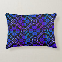 Geométrico Xadrez Hippie Azul Roxo Preto