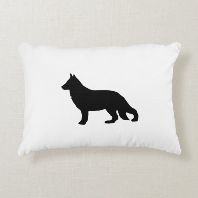 Almofada Decorativa german shepherd preto (Frente)
