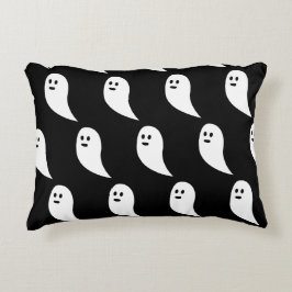 Almofada Decorativa Ghost Halloween - padrão branco preto