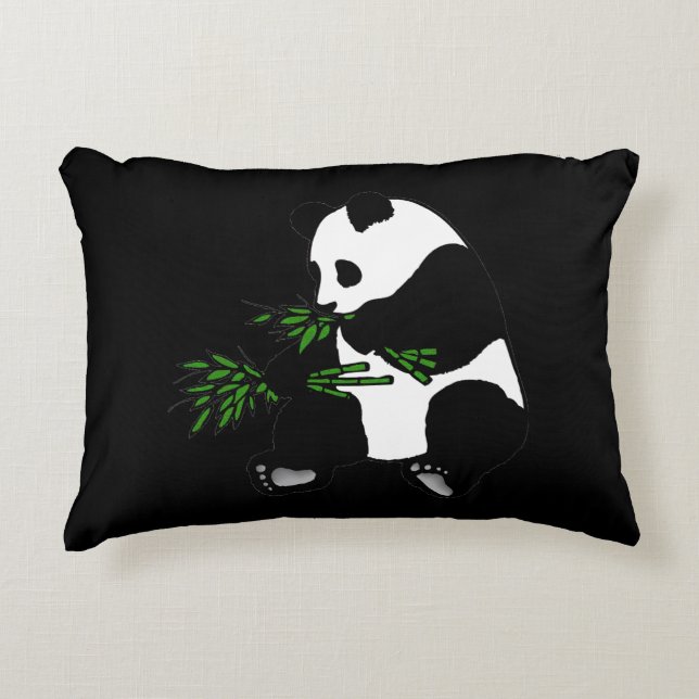 Almofada Decorativa Giant Panda Come Bamboo Black (Frente)