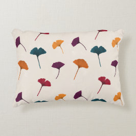 Almofada Decorativa Ginkgo Leaf Pattern Watercolor Call Cores de outon