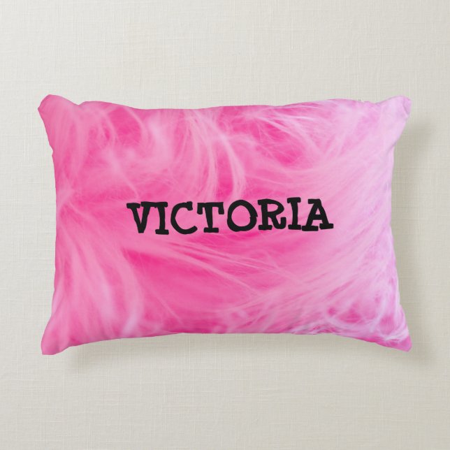 Almofada Decorativa Glam Pink Girly Design  (Frente)