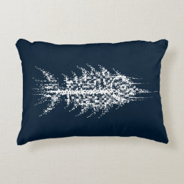 Almofada Decorativa Glitch Pixel White Fish