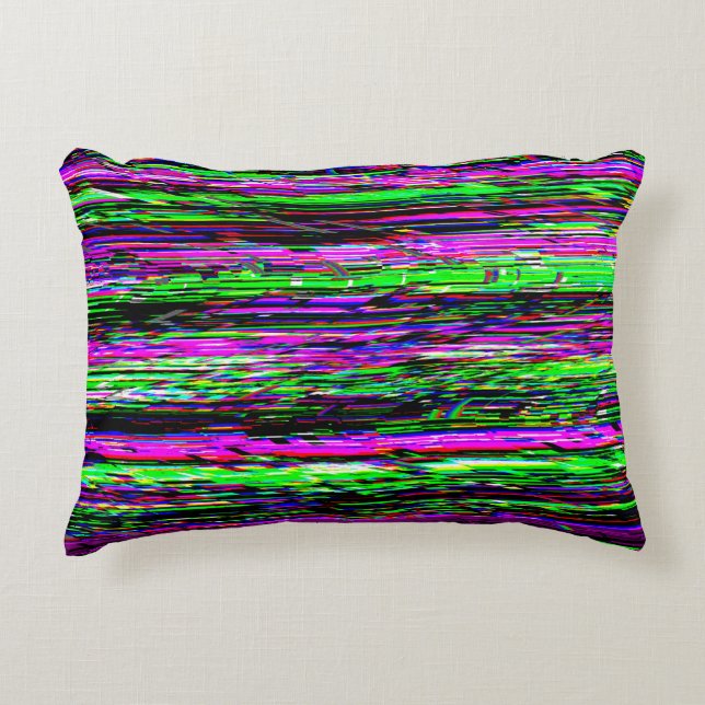 Almofada Decorativa Glitch tech abstract pattern (Frente)