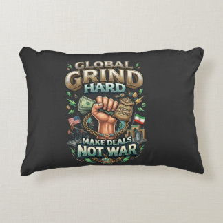 Almofada Decorativa Global Grind Hard – Make Deals Not War 
