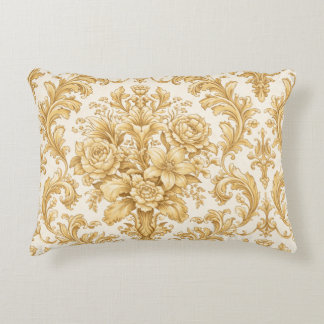 Almofada Decorativa Gold Damask Floral