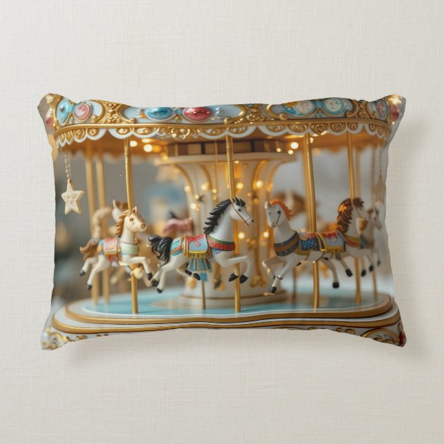 Almofada Decorativa gold shinning carousel  (Frente)