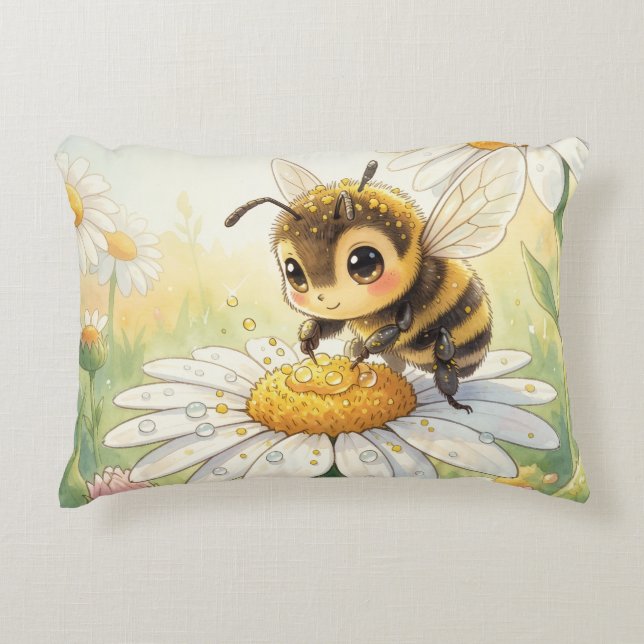 Almofada Decorativa Golden Bumblebee in Bloom Dance (Frente)