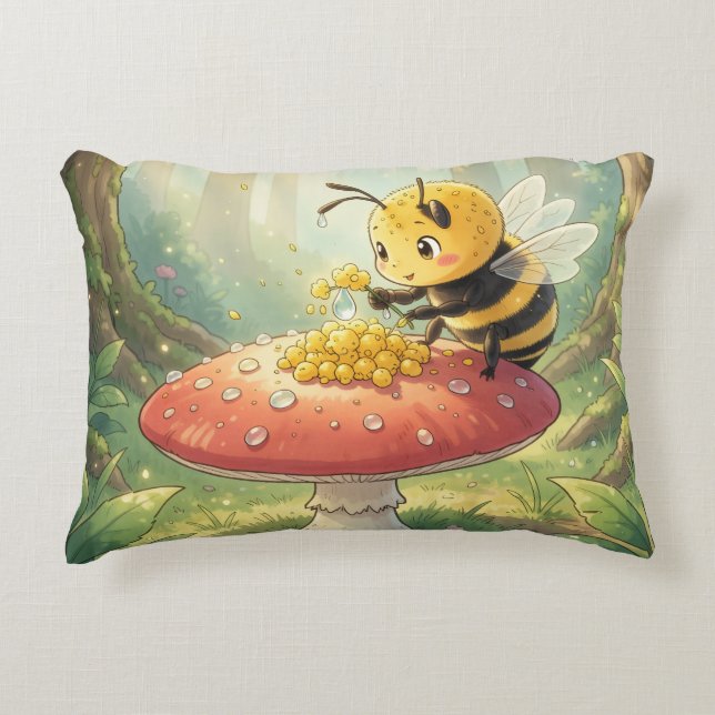 Almofada Decorativa Golden Bumblebee in Bloom Dance.2 (Frente)