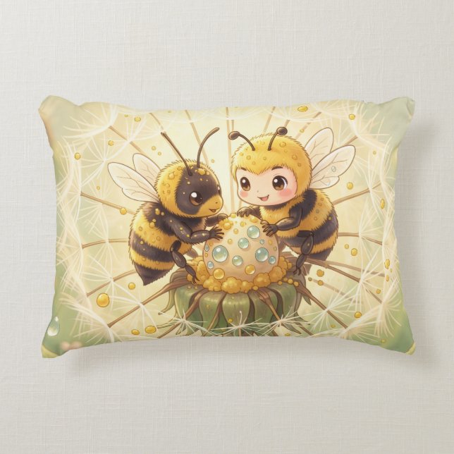 Almofada Decorativa Golden Bumblebee in Bloom Dance.5 (Frente)
