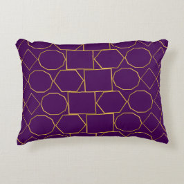 Almofada Decorativa Golden Geometric Pattern